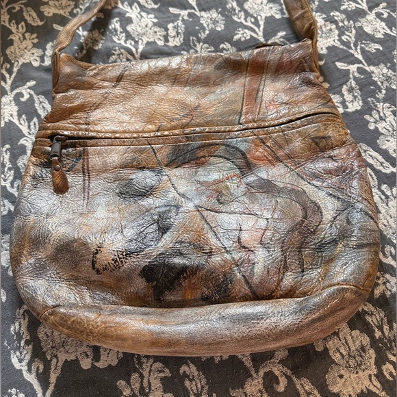 Vintage leather Jane Yoo Painted bag - Picture 11 of 12
